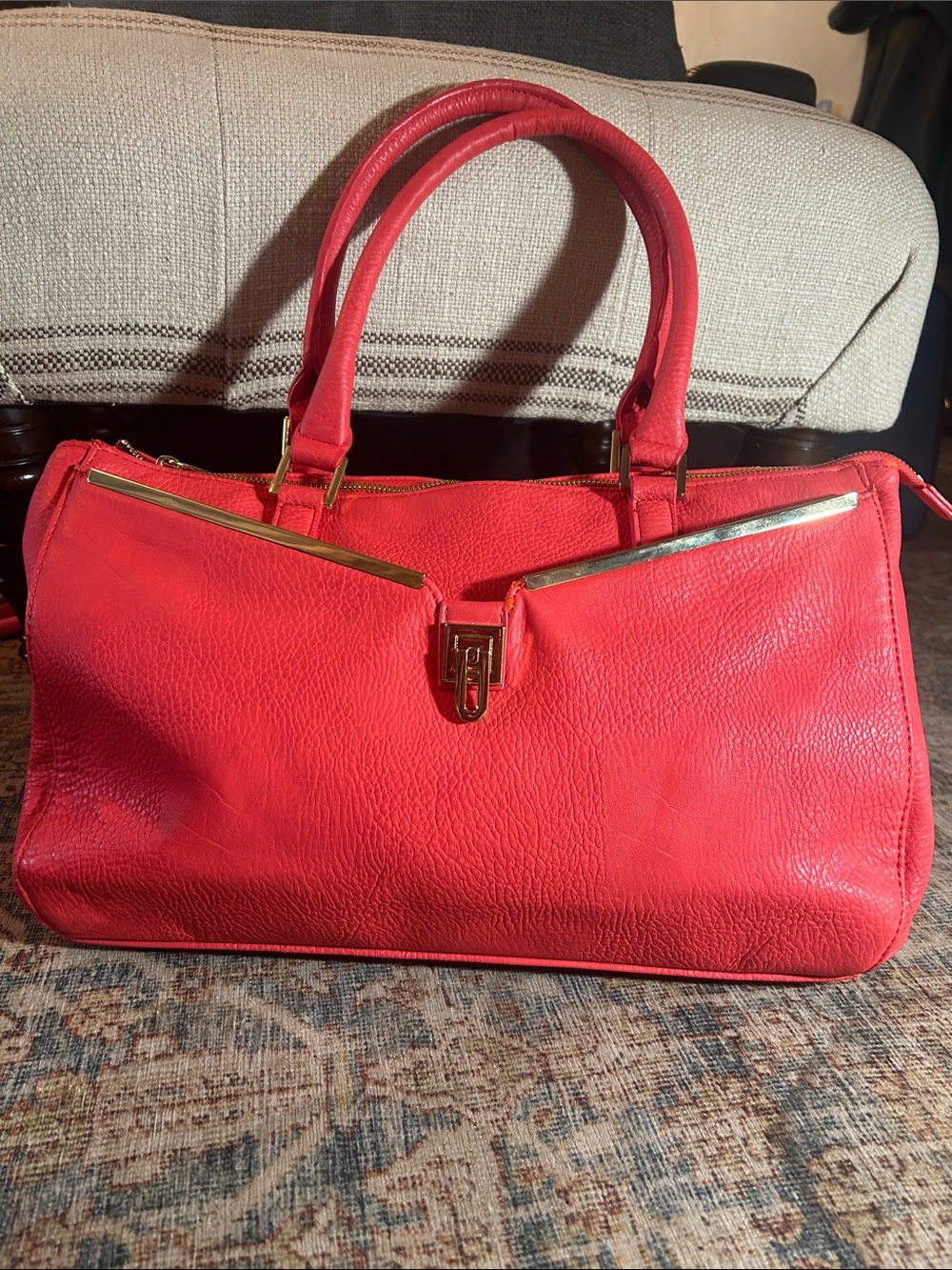 Olivia + Joy Coral Satchel Handbag